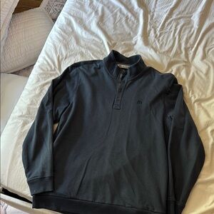 Travis Mathew Dark Gray Button-Up Polo